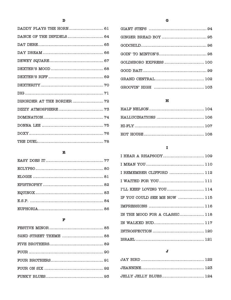 The Real Bebop Book - C Instruments