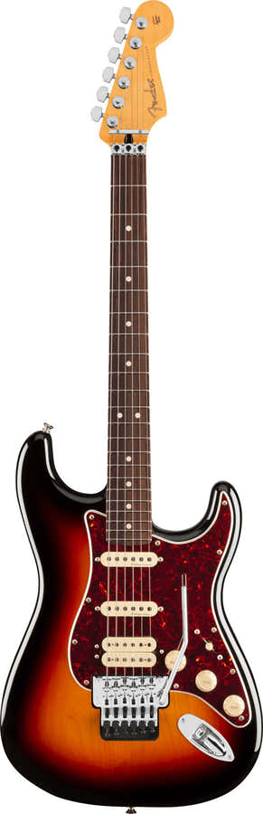 Stratocaster Player II Modified HSS Floyd Rose RW Sunburst met 3 tinten