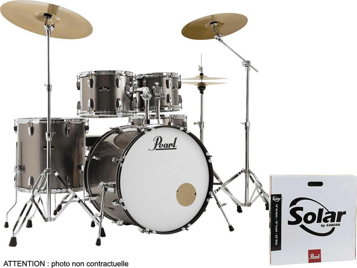 Pearl ROADSHOW STAGE 22 + B-50 BRONZE METALLIC + SOLAR CYMBALS