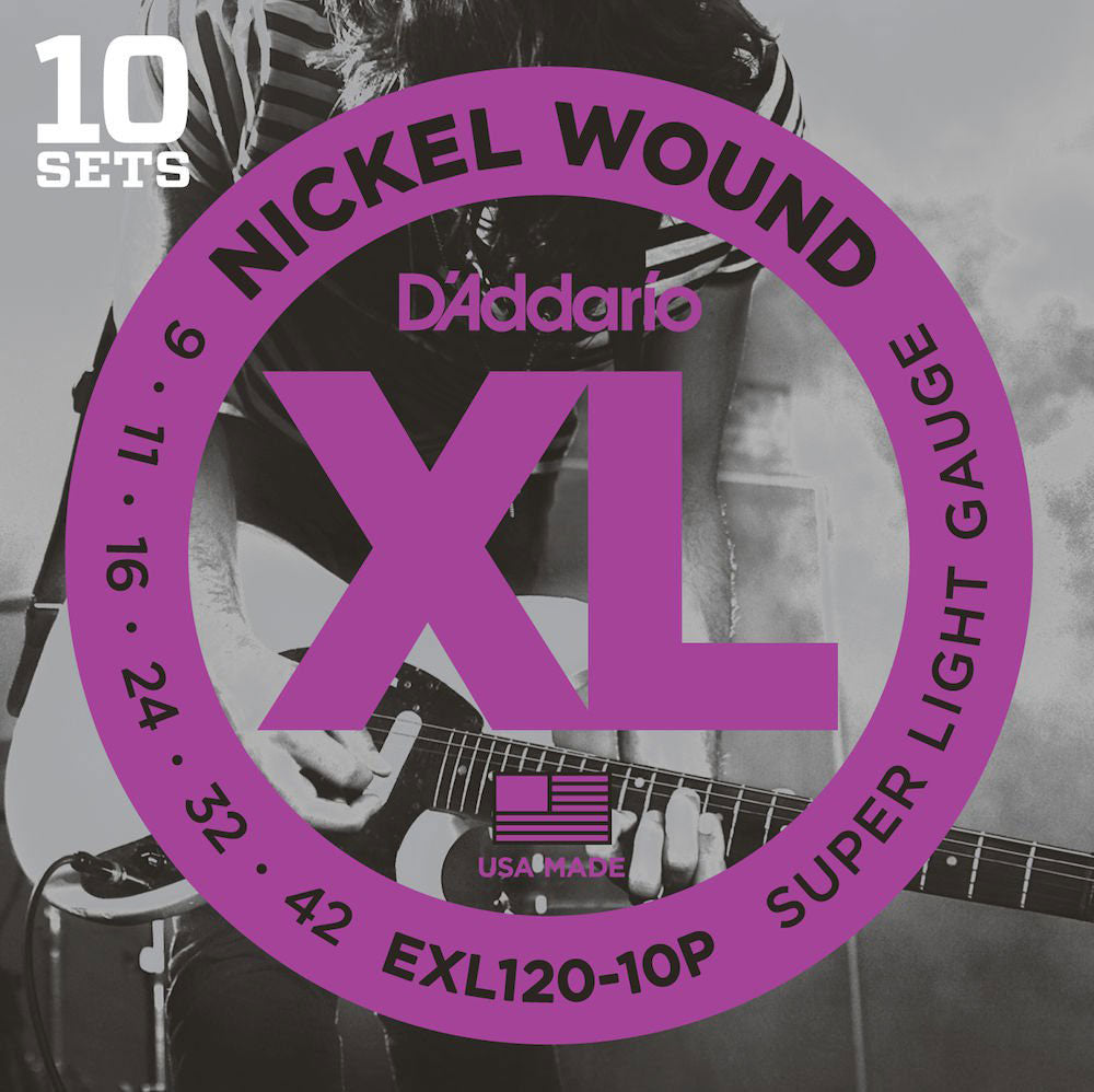 D'ADDARIO OF 10 ELECTRIC SETEXL 120 9 11 16 24 32 42