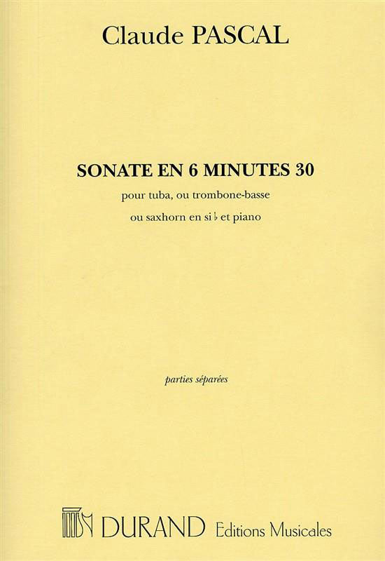 Durand PASCAL C. - SONATE EN 6 MINUTES 30 - TUBA ET PIANO