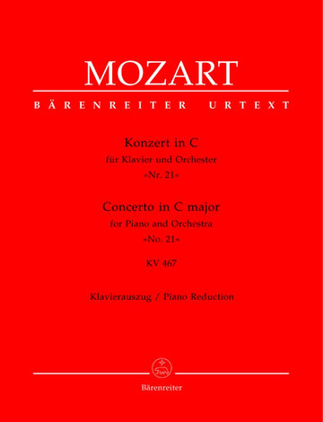 Mozart W.a. - Concerto N°21 En Do Majeur Pour Piano et Orchestre KV467 - Reduction Piano