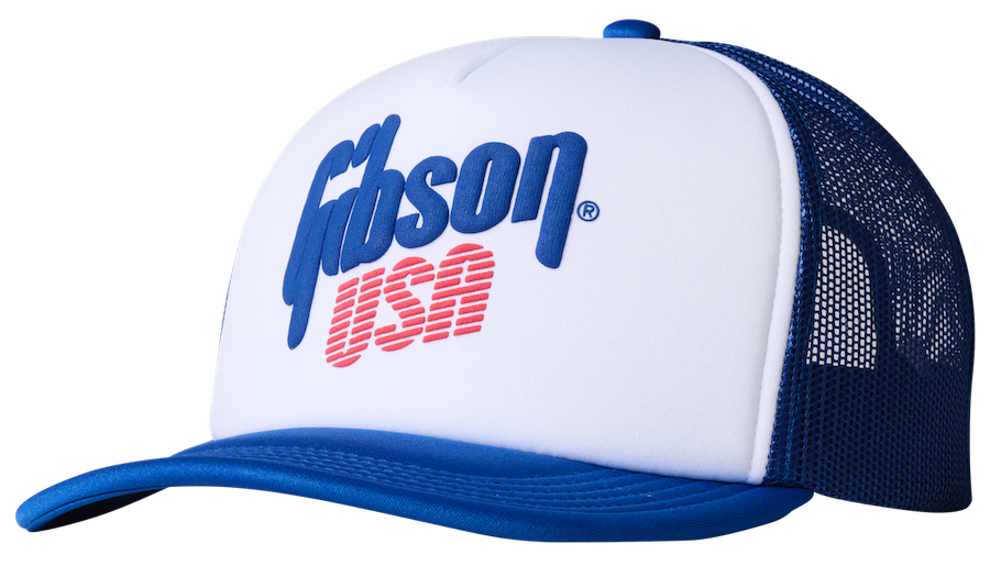 Gibson USA Truckerpet van schuim Wit / Blauw