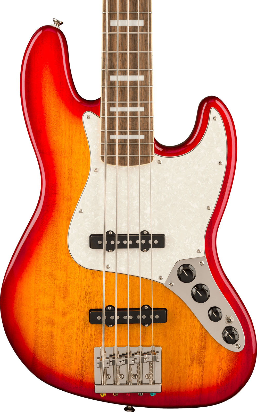 Classic Vibe Active '70s Jazz Bass V LRL White PLPG Sienna Sunburst - Gereconditioneerd