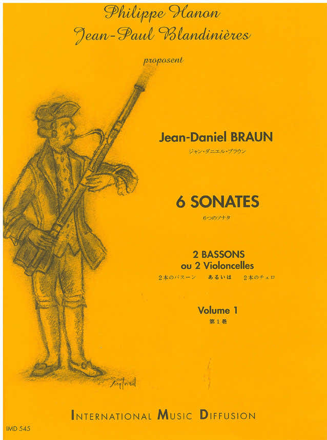 Braun - 6 Sonates Vol 1 - 2 Bassons Ou 2 Cellos