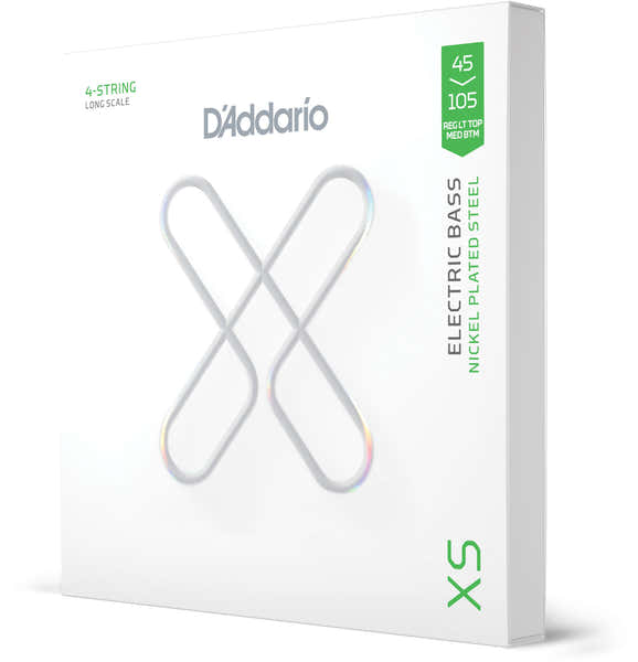 D'ADDARIO XSB45105 45-105 Licht boven middel onder, gecoat voor lange mensuur