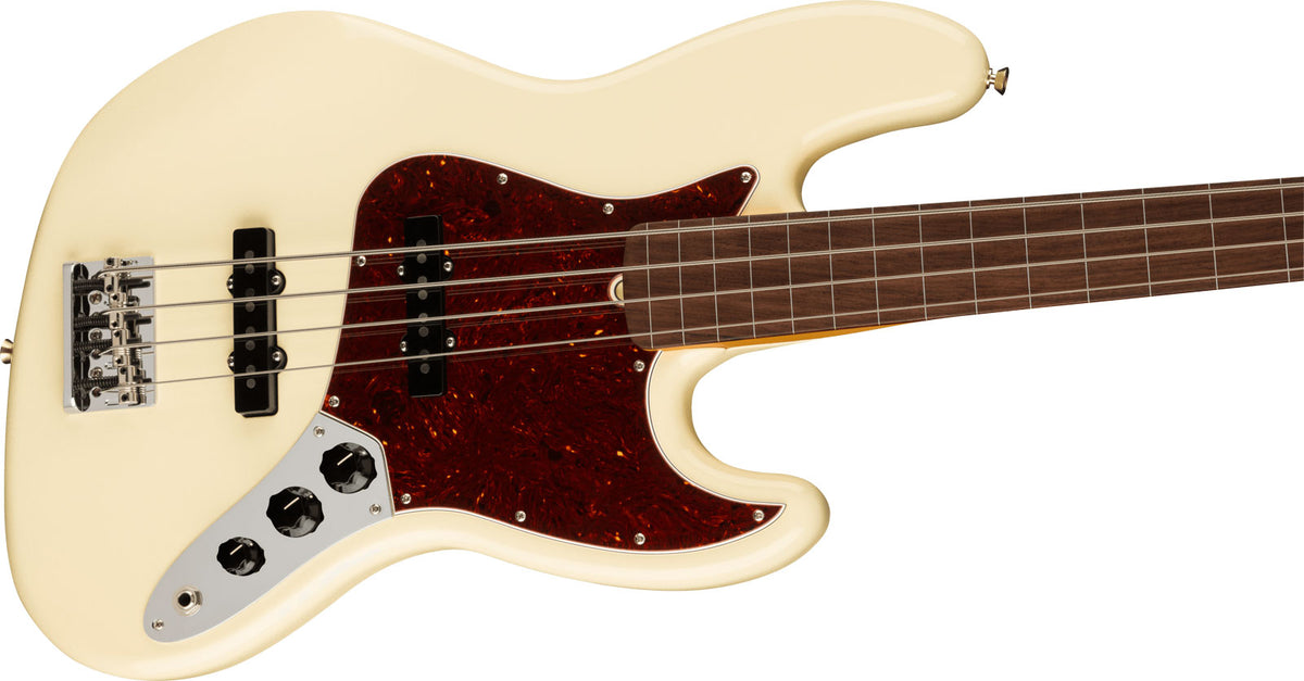 Jazz Bass FL American Professional II RW Olympic White