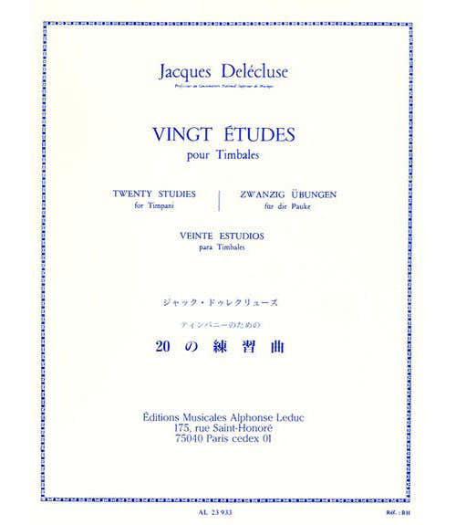 Delecluse Jacques - 20 Etudes - Pauken