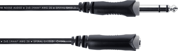STEREO AUDIO CABLE JACK MALE / FEMALE 10 M
