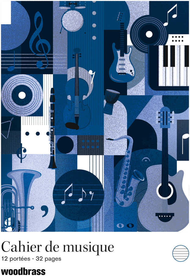 Muziekschrift met 12 notenbalken - 32 pagina's