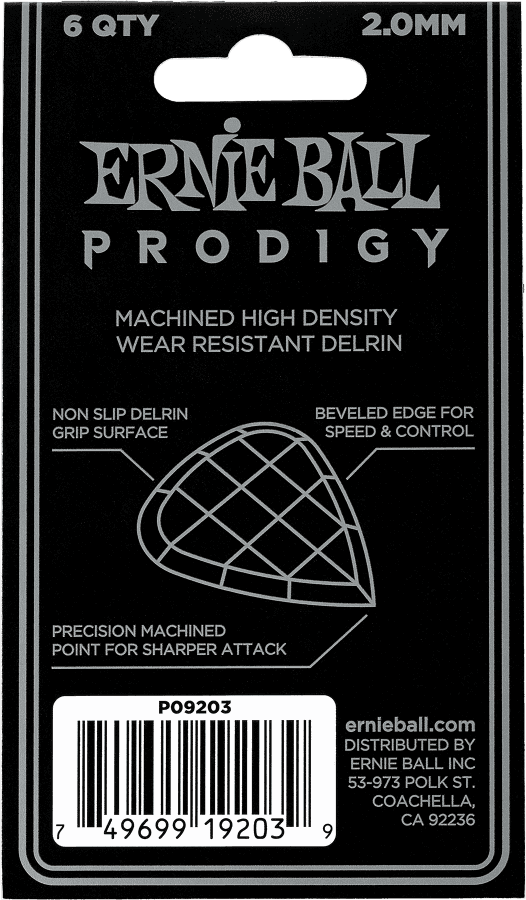Plectrums Prodigy Zakje van 6 Wit Mini 2mm