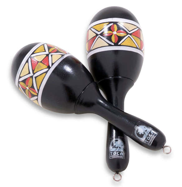 WOOD PAINTED MARACAS T3132