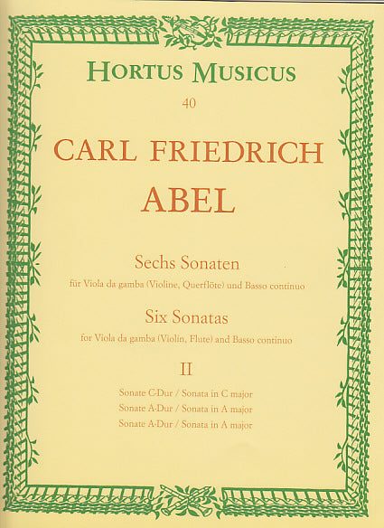 Barenreiter El Sechs Sonaten Für Viola Da Gamba Und Basso Continuo Ii