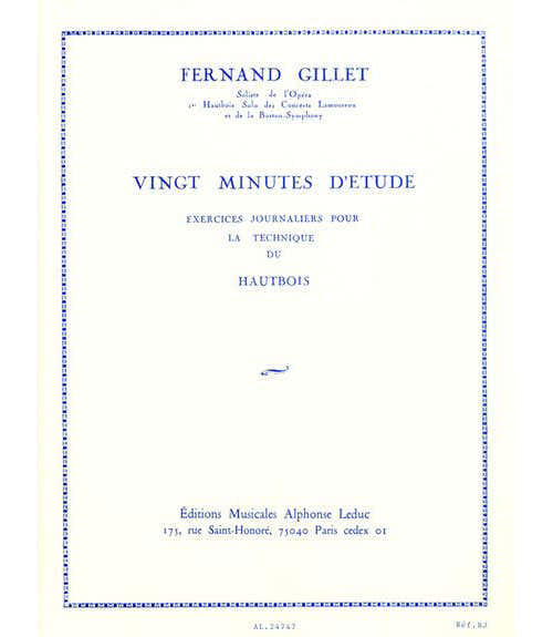 Leduc GILLET FERDINAND - 20 MINUTES D'ETUDE - HAUTBOIS