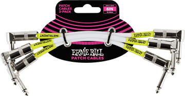 Instrumentkabels Patch 3-Pack - Haaks - 15CM Wit