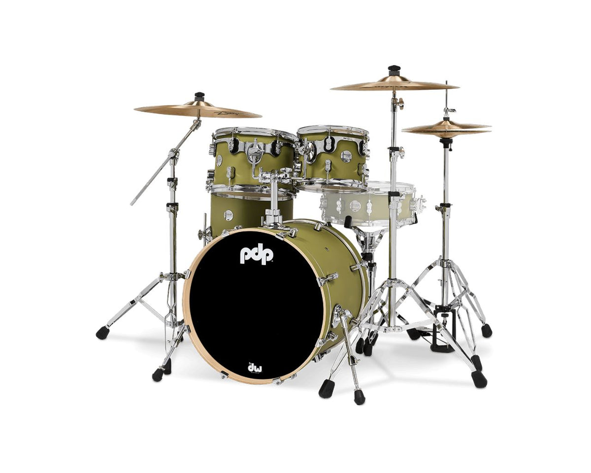 SHELL SET CONCEPT MAPLE FINISH PLY CM4 KIT 20" SATIN OLIVE PDCM20FNSO
