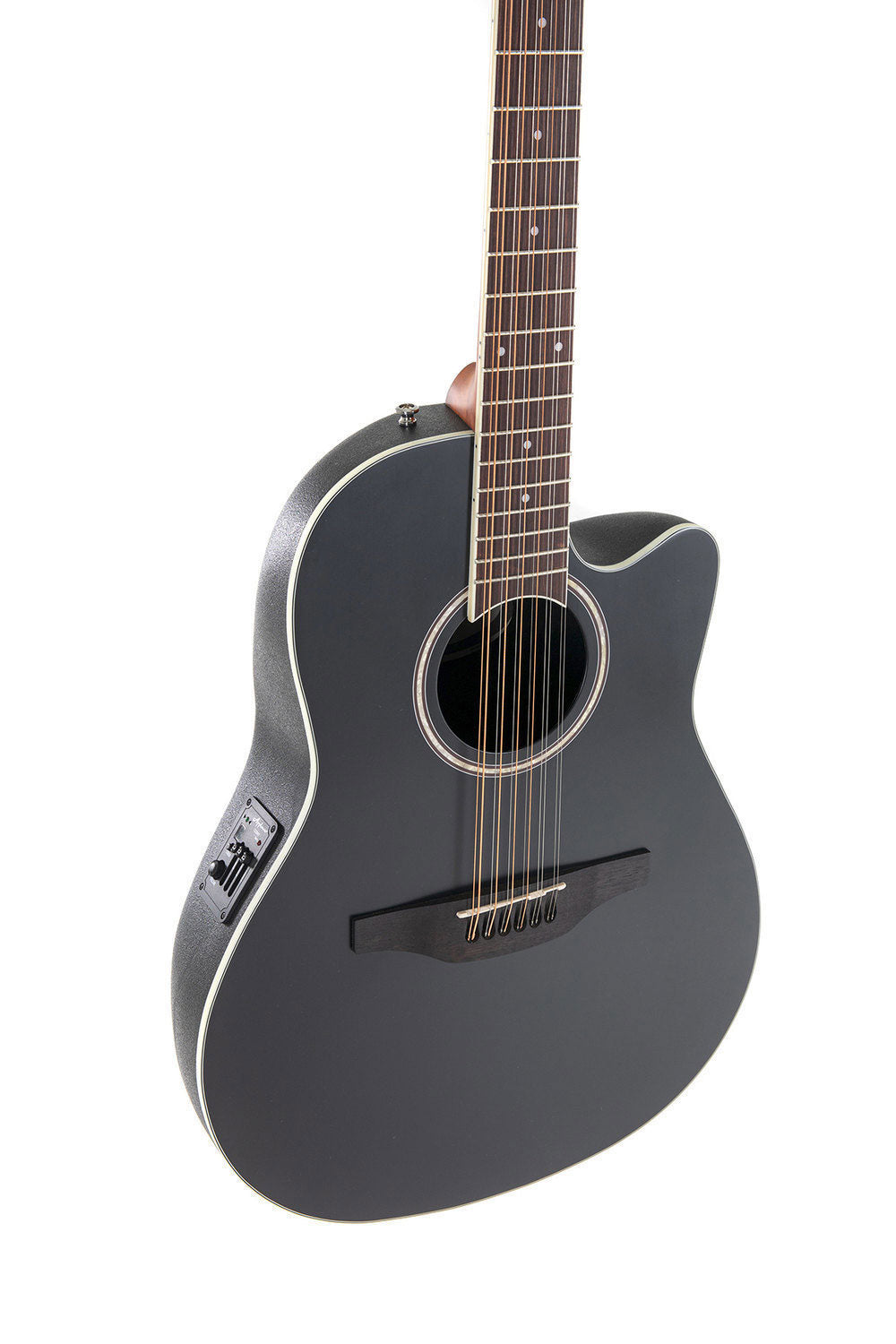 Elektro-Akoestische Gitaar Ab2412Ii Mid Cutaway 12-String Black Satin