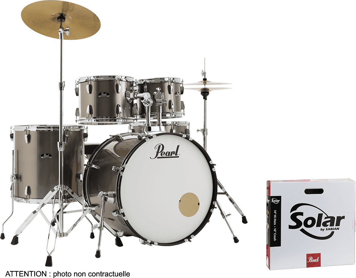 Pearl ROADSHOW STAGE 22 BRONZE METALLIC + SOLAR CYMBALS