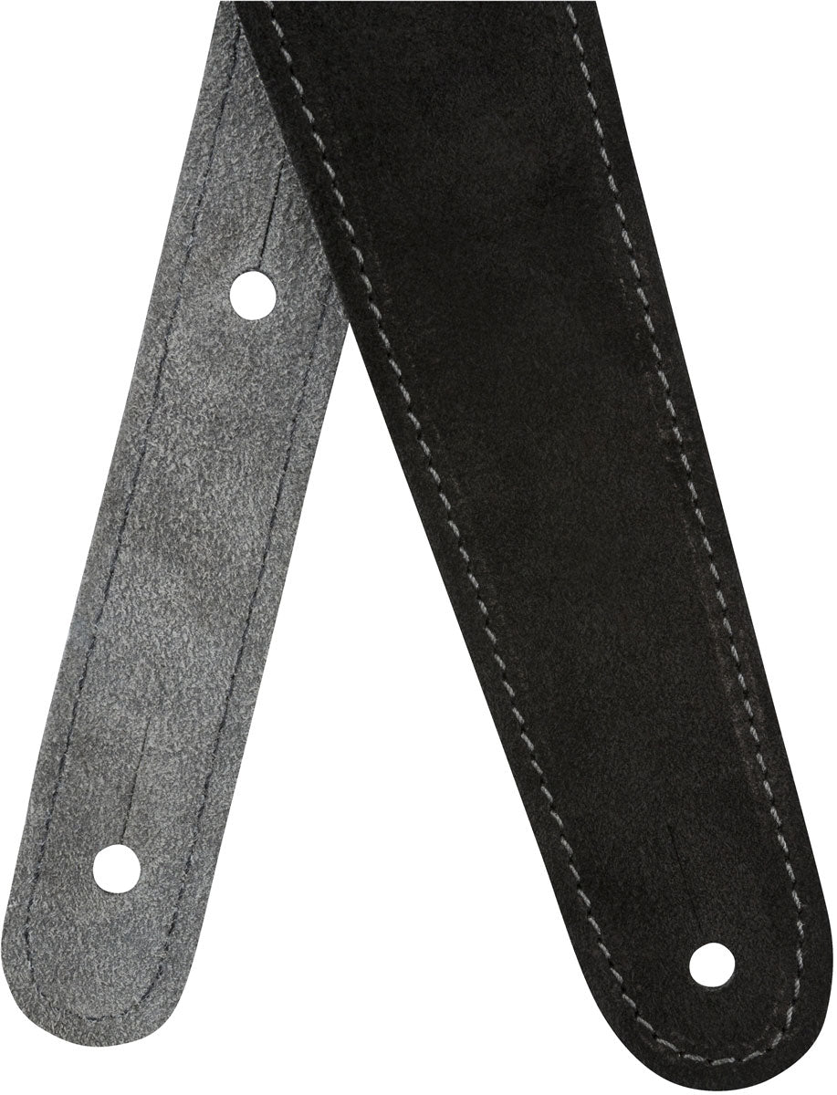 2" Suède band zwart/grijs omkeerbaar