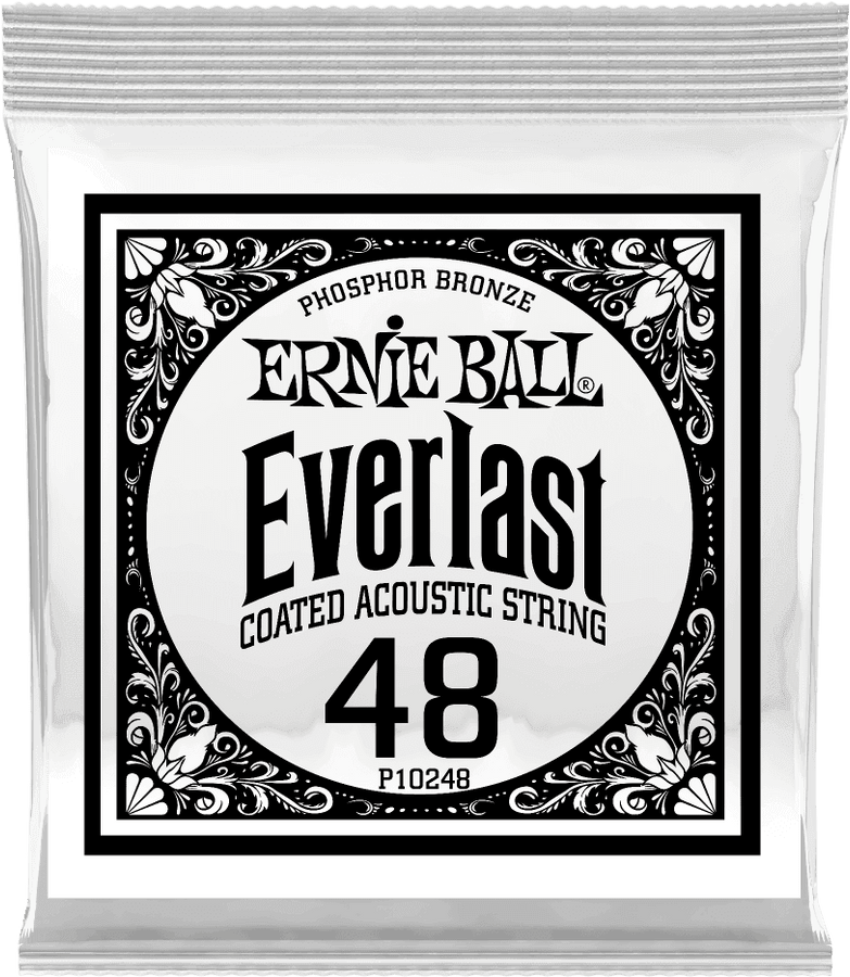 .048 EVERLAST COATED PHOSPHOR BRONZE ACOUSTIC GUITAR STRINGS