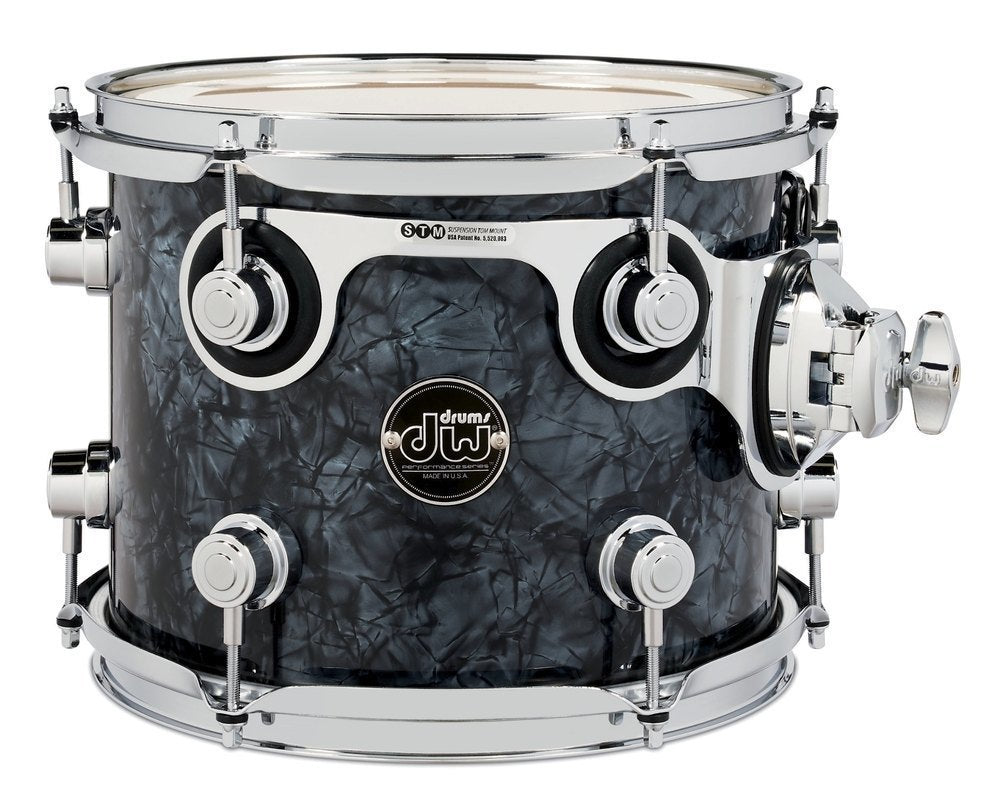 DW Drum Workshop TOM 10 x 8" PERFORMANCE FINISH PLY / SATIN OIL BLACK DIAMOND
