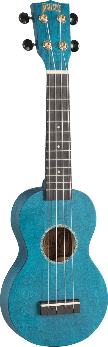 Mahalo Ukelele Sopraan Slim Satijnblauw + Hoes