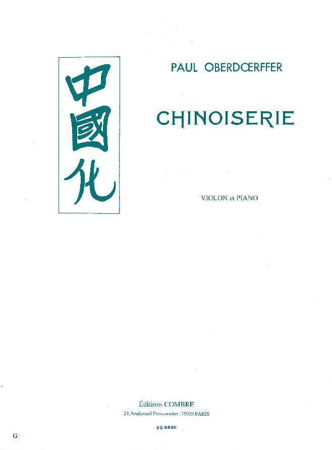 Oberdoerffer Paul - Chinoiserie - Viool Piano