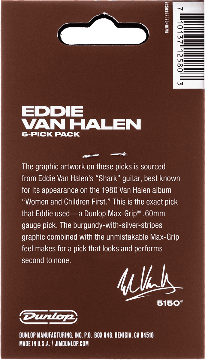 6 x Evh Shark Gitaar Max Grip