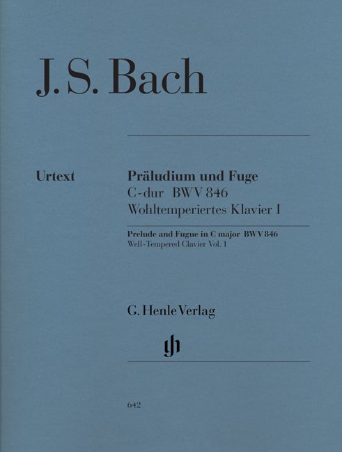 Henle Verlag Bach J.S. - Prelude And Fugue C Major ( From The WELL-tempered Clavier Part I) BWV 846