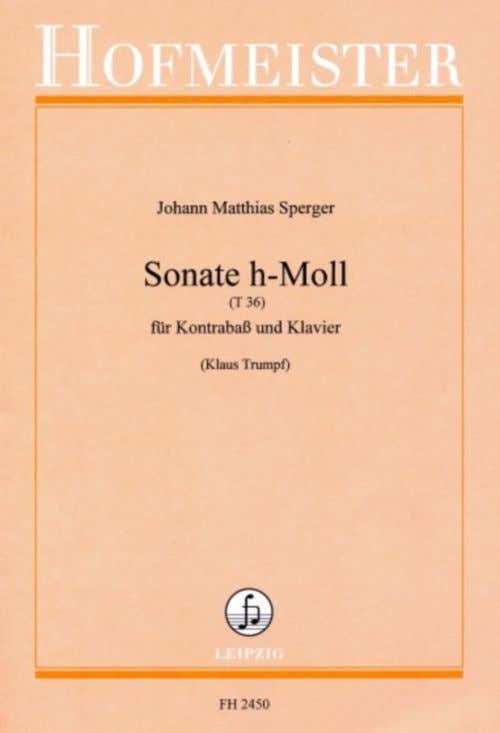 Sperger J.M. - Sonate in b-klein - Contrabas & piano
