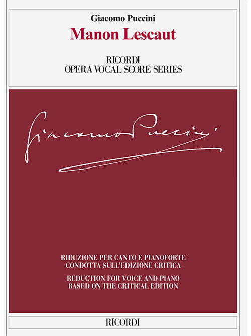 Ricordi Manon Lescaut