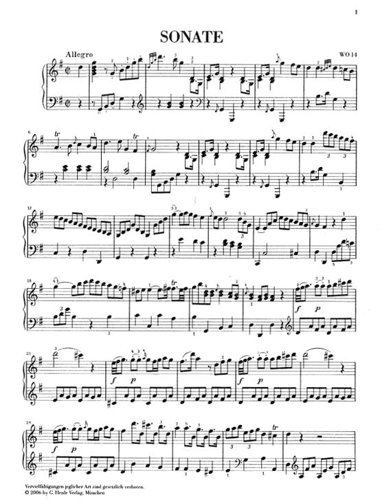 CLEMENTI M. - PIANO SONATA G MAJOR WO 14 - PIANO