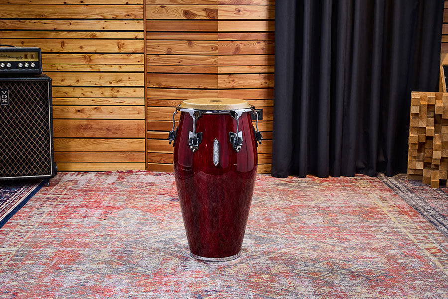 Marathon Exclusive Series Conga 11 3/4" - Wine Red/Chrome HW