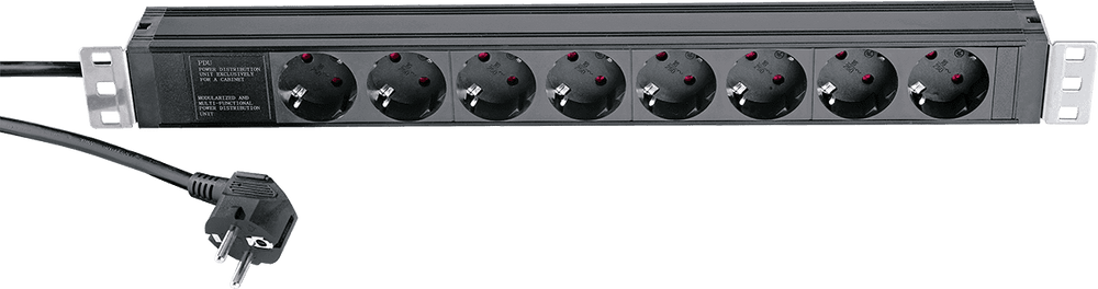 19" 230V RACK-MOUNTED POWER SOCKET 8 SOCKETS