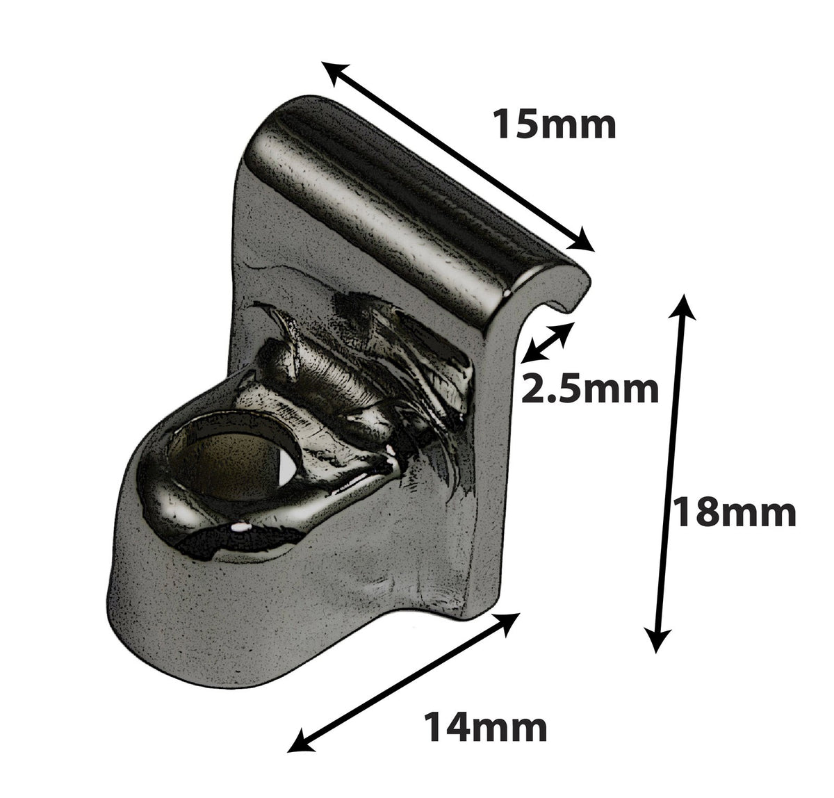 DC7BK HSFB23 DRUM CLAW HOOK BLACK FINISH X2