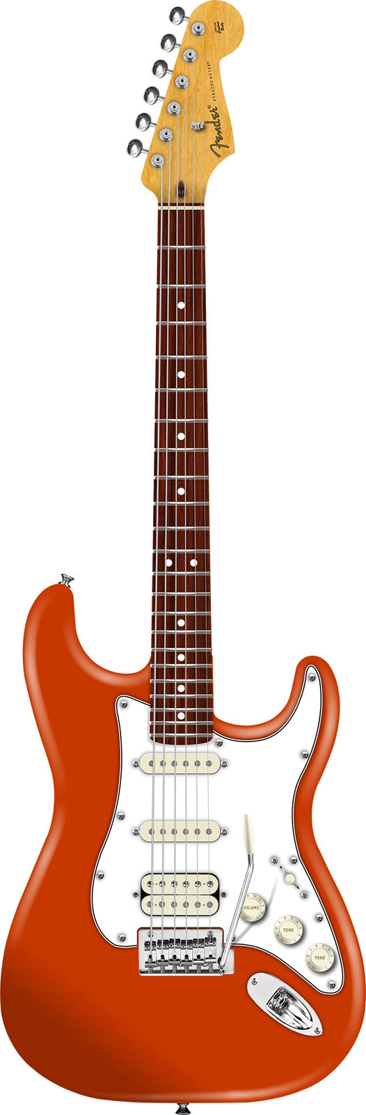 Stratocaster HSS Player II RW Rallye-oranje
