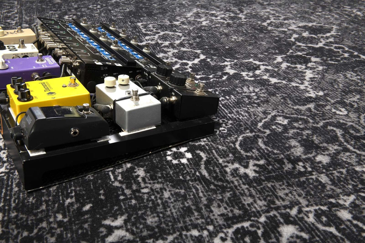 RWP185-BLK - Pro X-Heavy 7kg Road Worn Black Persian Drummat - 1.85 x 1.60m