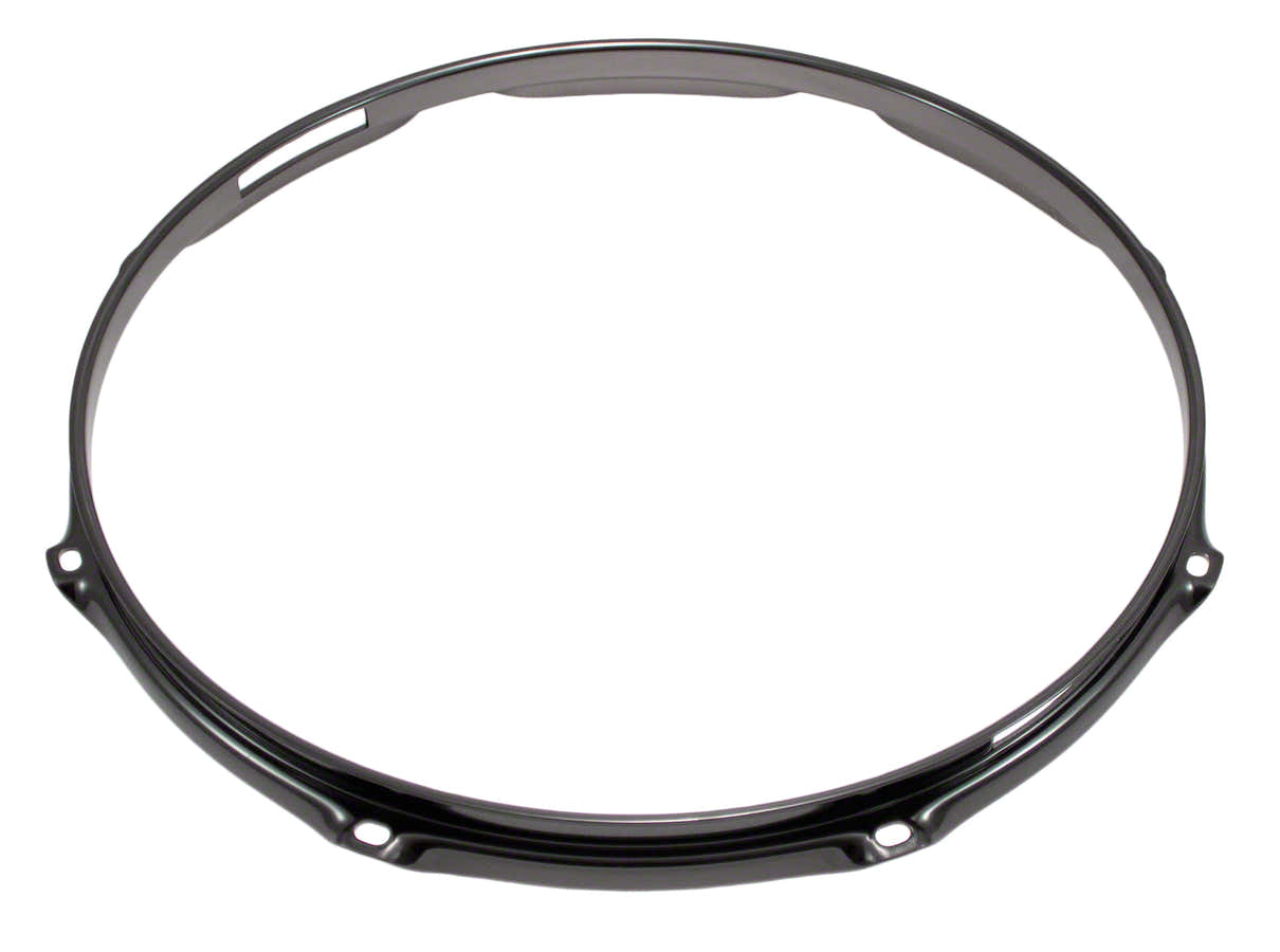 H23-13-8S-BK - 13" 8 HOLES SNARE SIDE BLACK 2.3MM SUPER TRIPLE FLANGE DRUM HOOP