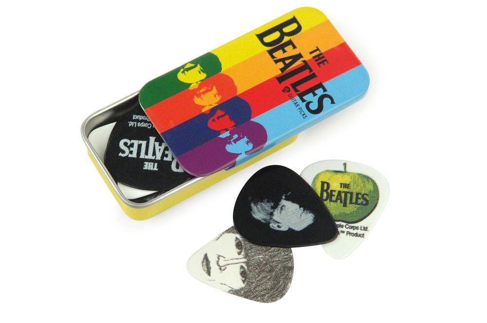 BEATLES SIGNATURE GUITAR PICK TINS STRIPES