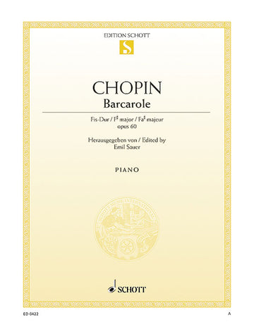 Chopin - Barcarolle Fa Dièse Majeur Op. 60 - Piano