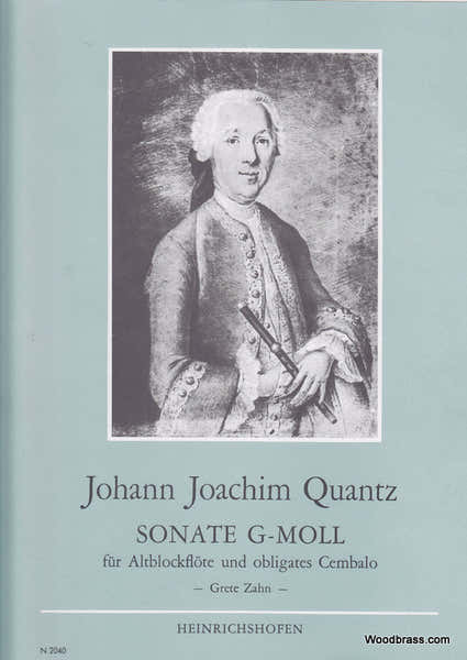 Heinrichshofen QUANTZ J.J. - SONATA G-MOLL - FLB ALTO ET CLAVECIN OBLIGE
