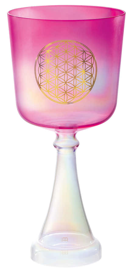 MEINL SONIC ENERGY CRYSTAL SINGING CHALICE 6" PINK FLOWER OF LIFE HEART CHAKRA