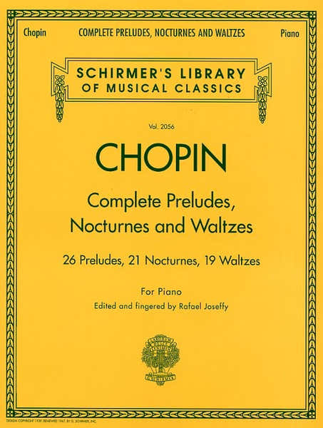 Hal Leonard Frederic Chopin Complete Preludes Nocturnes And Waltzes - Piano Solo