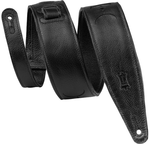 Levys MOON PHASE - PREMIUM LEATHER STRAP MOON PATERN 6,35 CM - BLACK-BLACK