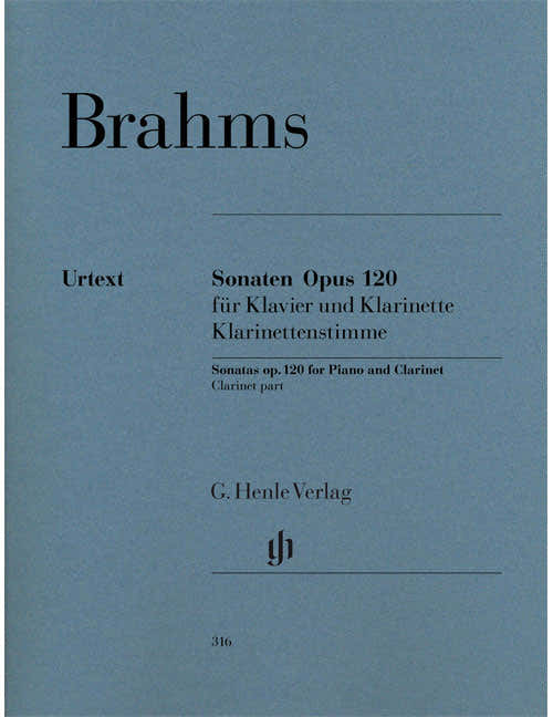 Brahms - Sonates Pour Piano et Clarinettete (ou Alto) Op. 120/1 U. 2 - Piano et Alto (clarinette)