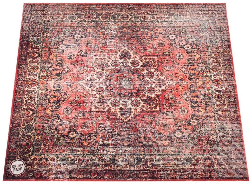 Vrije Ophanging & 27dB Contactgeluidreductie - Drummat 1.50 x 1.30m - Persian Worn Red