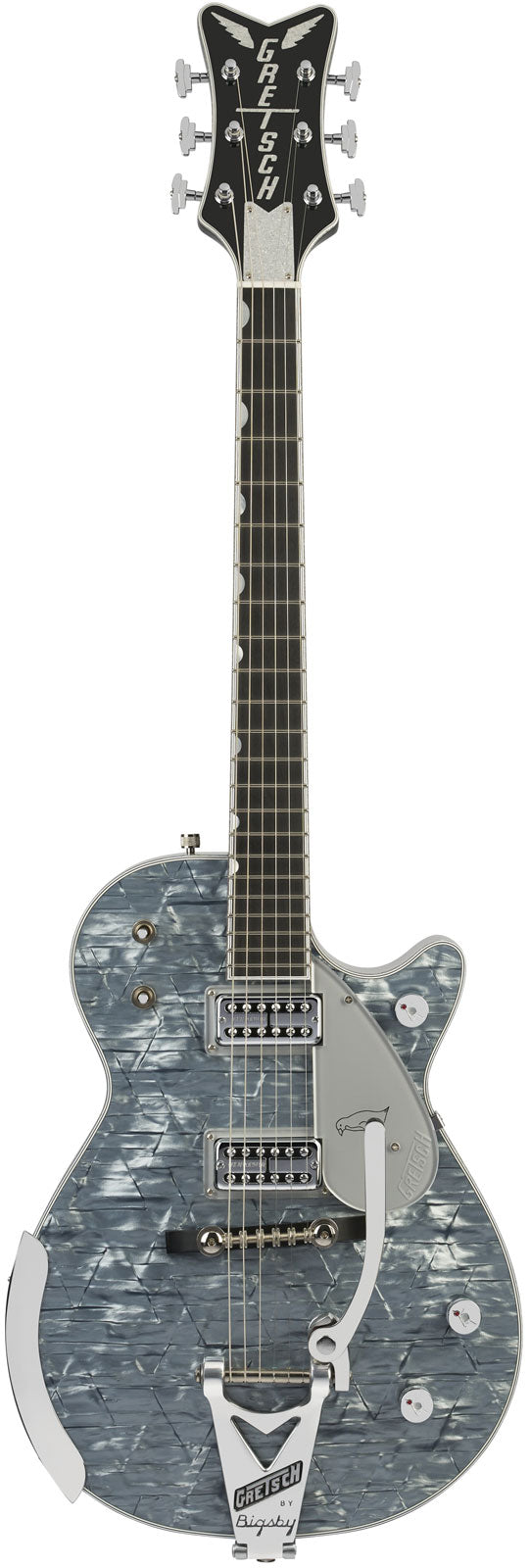 G6134T-58 LTD Penguin String-Thru Bigsby Ebo Lichtblauw parelmoer