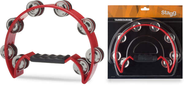 Stagg Tamboerijn 1/2 Maan 16 Schellen Rood