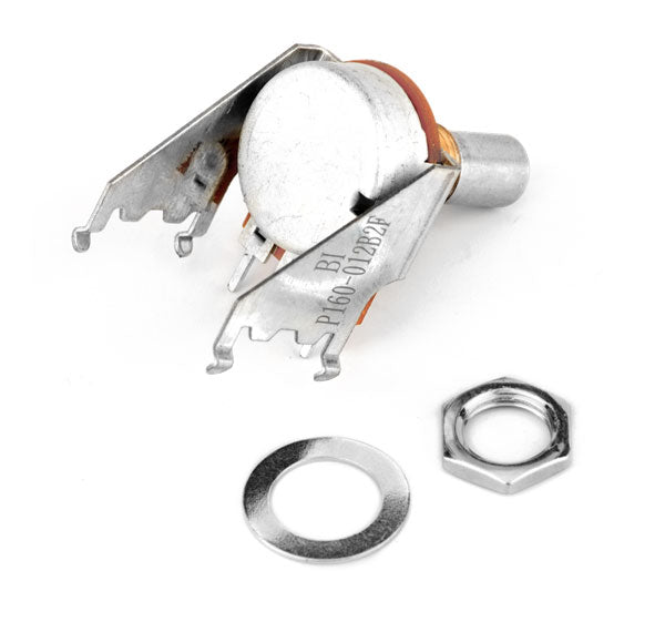 Fender 250K 15A audio-potentiometer met logaritmische karakteristiek, insteekuitvoering en volle as