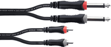 Audiokabel Dubbele Mono-Jack - RCA 1 M